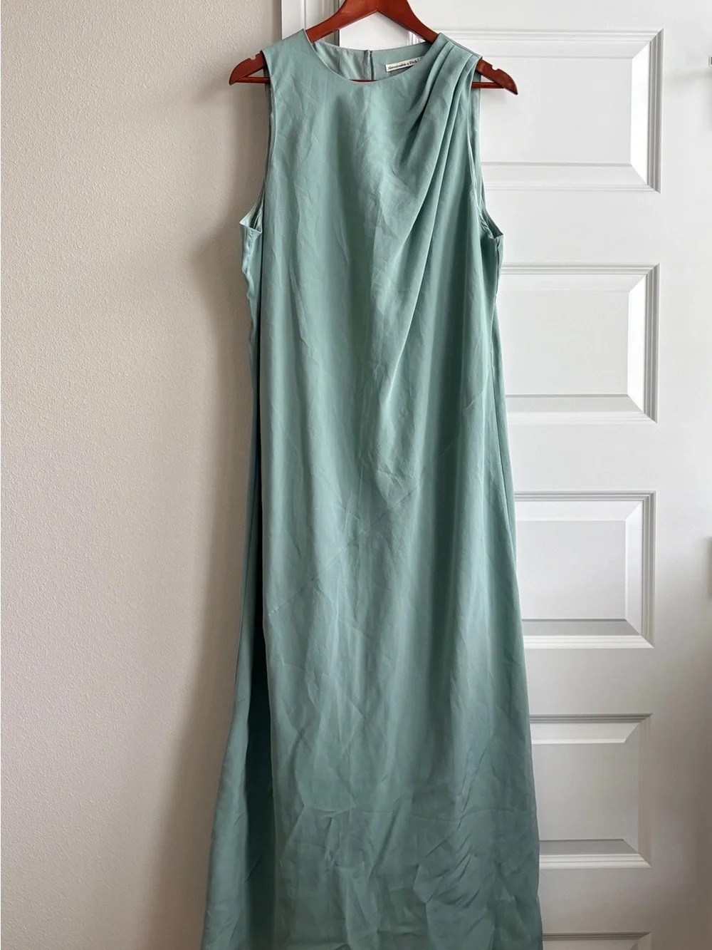 Abercrombie & Fitch Sleeveless high neck Mint green blue Maxi long Dress